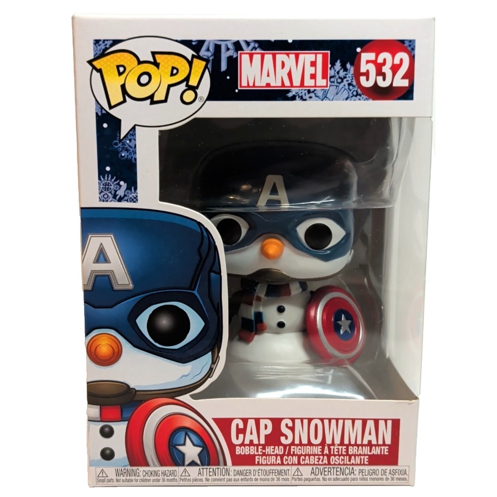 New Funko Pop Marvel Cap Snowman‎ #532 Christmas - Captain America